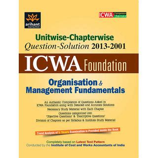 Buy Unitwise Chapterwise Icwa Foundation Organization Management