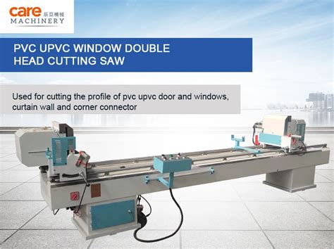 High Precision Pvc Upvc Profile Window Door Double Head Mitre Cutting