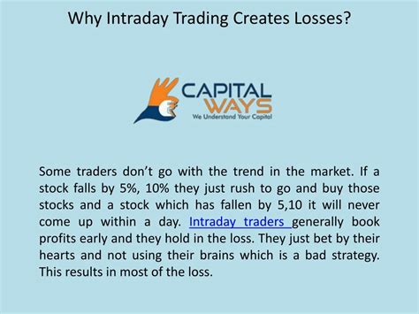 Ppt Why Intraday Trading Creates Losses Powerpoint Presentation