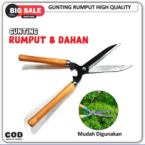 Gunting Dahan Ranting Rumput Daun Bunga Pohon Pagar Taman Grass Shears