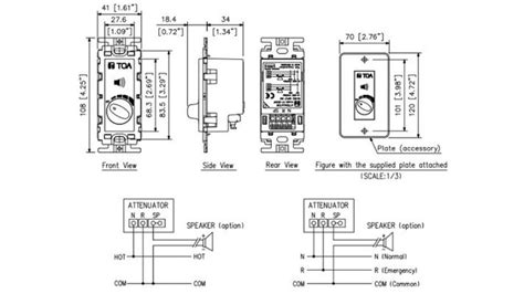 Chiết áp TOA AT 063 AP điều chỉnh âm lượng 6W 5 mức điều chỉnh