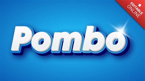 Pombo Clean D Text Effect Generator