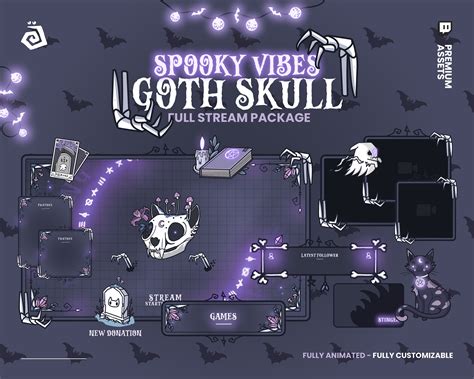 Gothic Spooky Streaming Package For TWITCH YOUTUBE Etsy Canada