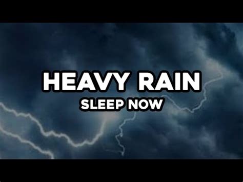 Heavy Rain On Road To Sleep Faster Beat Insomnia Block Noises