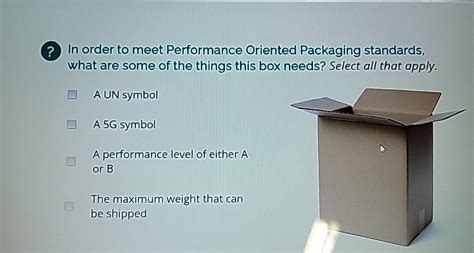 Solved In Order To Meet Performance Oriented Packaging Chegg