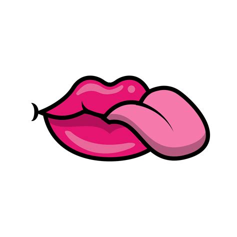 Pop Art Mouth With Tongue Out Style Fill Icon 4160408 Vector Art At