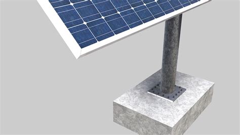 Sun Following Pv Solar Panel Array 3D Model 3D Model 14 Blend Stl