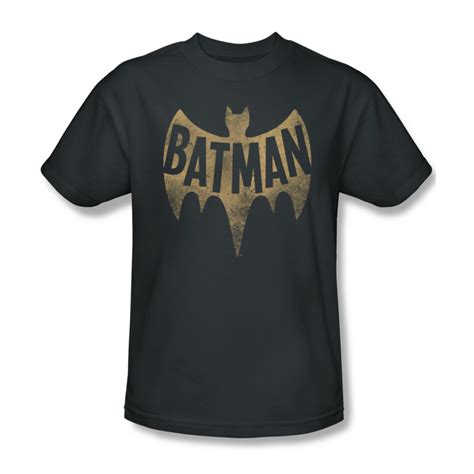 Classic Batman Shirt Distressed Logo Charcoal T Shirt Classic Batman
