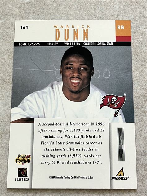 1997 Pinnacle 161 Warrick Dunn RC For Sale Online EBay