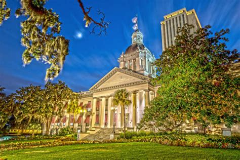 Tallahassee Florida Night State Capitol Building Stock Photos Pictures