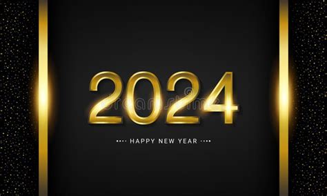 2024 Happy New Year Background Design Vector Illustration Stock