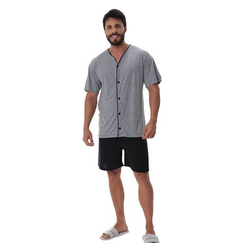 Pijama masculino de verão manga curta ABERTO Victory