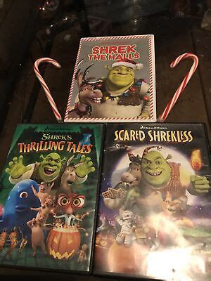 Christmas Halloween Dvd Lot Shrek The Halls Scared Shrekless Thrilling