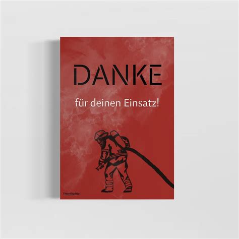 Karte Postkarte Grußkarte Feuerwehr Danke Etsy de