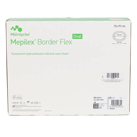 Pansement hydrocelullaire Mepilex Border Flex Oval Escarre et ulcère