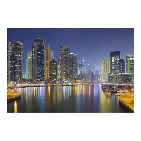 East Urban Home Matte Tapete Dubai Night Skyline M X Cm