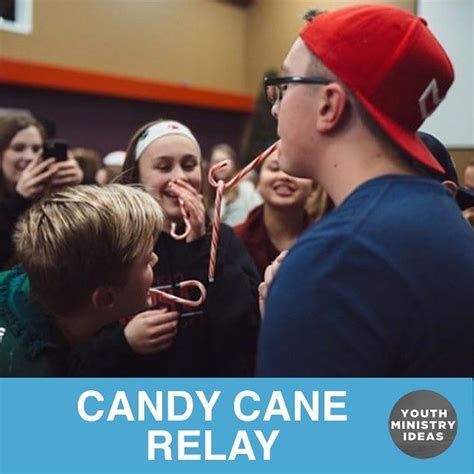 Candy Cane Relay Students Have To Pass Another Candy Cane Down The