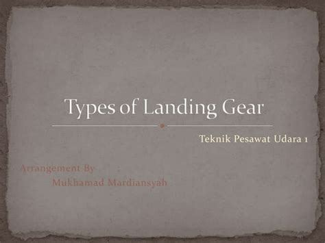 Types of landing gear | PPT