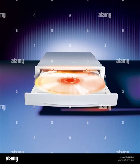 Opening Dvd Recorder With Disc Stock Photo Alamy