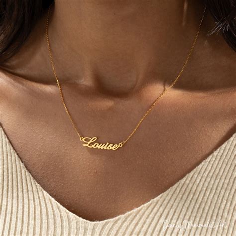 Custom Name Necklace Gold Name Necklace Necklace For Women Etsy