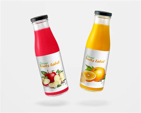 Natural Fruit Labels Design Template on Behance