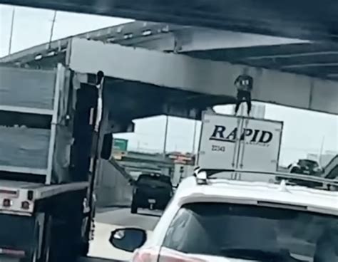 Motorist Captured Video Of Man Dancing On Top Of Semi Trailer Prior To Fatal Accident