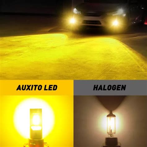 H Led Fog Driving Light Bulbs Golden Yellow Conversion Kit