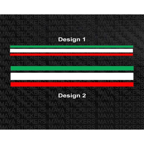 Italian Flag Stripe Sticker In Custom Sizes