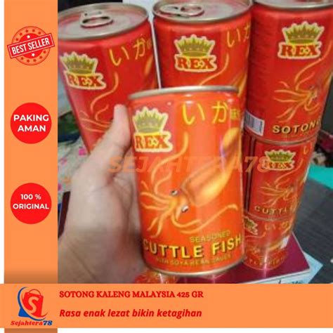Jual Sotong Cumi Kaleng Besar Sotong Rex Malaysia Cuttle Fish 425gram