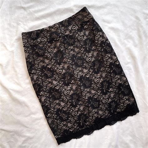 Sexy Black Lace Pencil Skirt 💋 Black Lace Fabric Depop