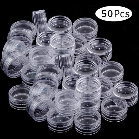 50pcs 2g 3g 5g 10g 15g 20g Cosmetic Jar Small Empty Refillable Plastic Container Eyeshadow