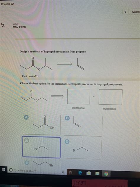 Solved Chapter 22 Questi 0 50 Points Design A Synthesis Of Chegg