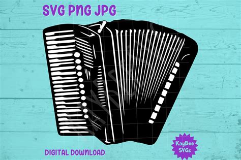 Piano Accordion Svg Png Cut Files Graphic By Kaybeesvgs Creative