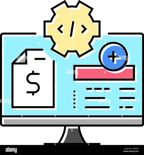 Medical Coding Billing Color Icon Vector Illustration Stock Vector