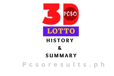 3D Result History And Summary 2024 PCSO Results