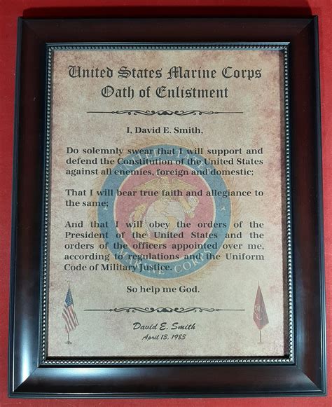Marine Corps Enlisted Oath Of Office