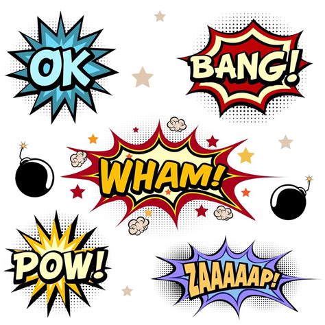 Comic Book Vector Elements Vector Art At Vecteezy