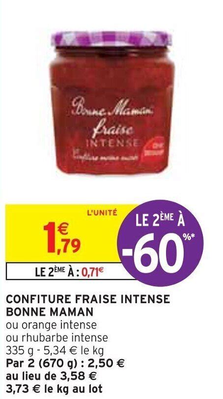 Promo Confiture Fraise Intense Bonne Maman Chez Intermarch