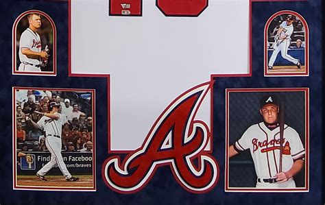 Chipper Jones Autographed Framed Braves White Jersey The Stadium Studio