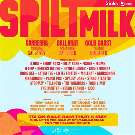 Spilt Milk Returns In Full Lineup Announced Oz Edm Electronic