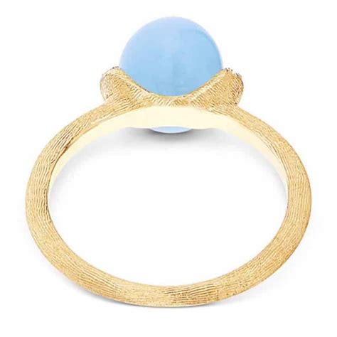 Bague Nanis AMULETI AZURE Or Jaune Aigue Marine Diamants Maison V