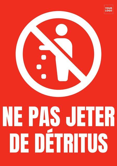 Panneaux D Interdiction De Jeter Des Ordures Imprimer