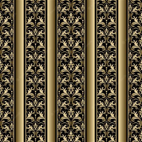 Дамасские обои vintage pattern vector бесшовная граница в викторианском ...