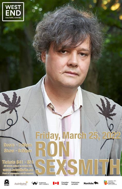 Tonight Ron Sexsmith R Winnipegmusicscene