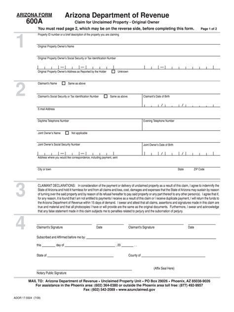 Form Az Dor A Fill Online Printable Fillable Blank Pdffiller