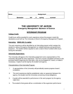 Fillable Online Internships For College Of Business Students Fax Email