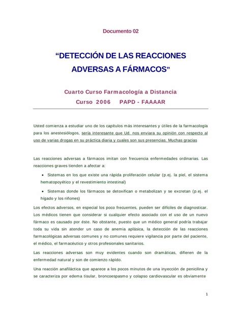 PDF DETECCIÓN DE LAS REACCIONES ADVERSAS A PDF fileLas reacciones