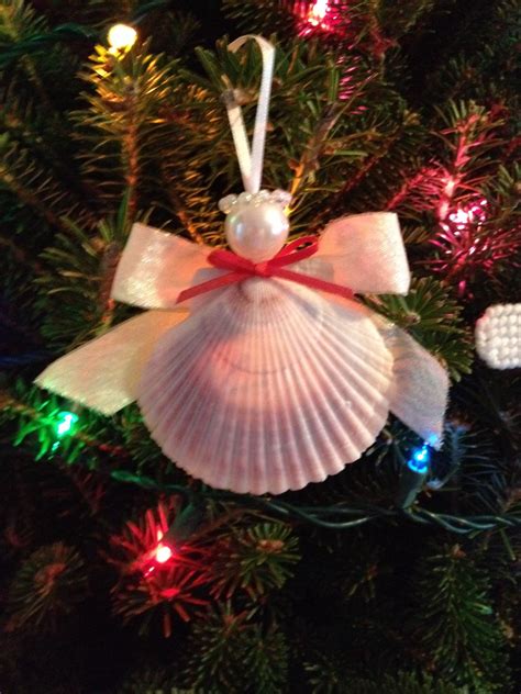 Seashell And Pearl Angel Shell Crafts Diy Christmas Crafts Seashell