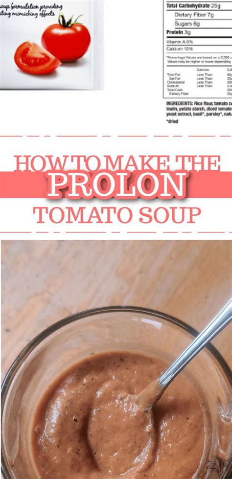 Prolon Tomato Soup Copycat Recipe Includes All Your Macros Soup Recipes Fmd Recipes Recipes