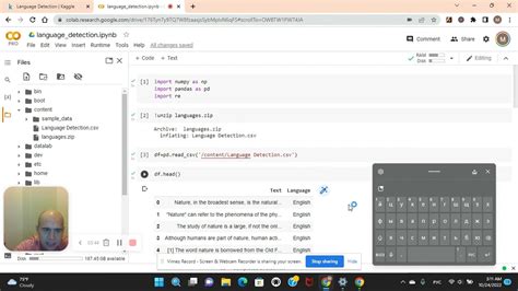 Using A Small Amount Of Code And This Dataset From Kaggle Build A Language Detection Ml Model